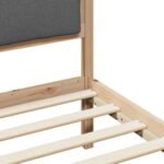Bed Frame with Headboard Dark Grey 150 x 200 cm Fabric