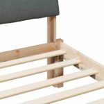 Bed frame Brown and dark grey 180 x 200 cm Solid pine wood