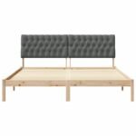 Bed Frame with Upholstered Headboard Brown 180 x 200 cm