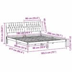 Bed Frame with Upholstered Headboard Brown 180 x 200 cm