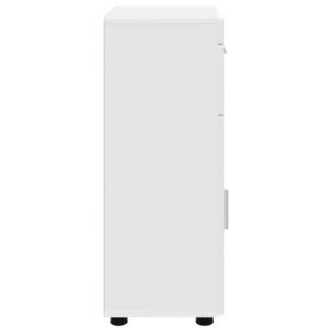 Bathroom Cabinet Set with Drawer TULUM White 37 x 31,5 x 82 cm