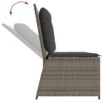 Garden Bench Grey Poly Rattan