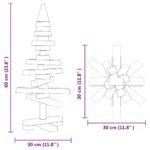 Wooden Christmas Tree with Stand Brown 60 cm Solid pine wood