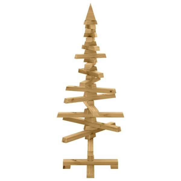 Wooden Christmas Tree with Stand Brown 90 cm Solid pine wood