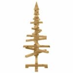 Wooden Christmas Tree with Stand Brown 90 cm Solid pine wood
