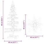 Wooden Christmas Tree with Stand Brown 90 cm Solid pine wood