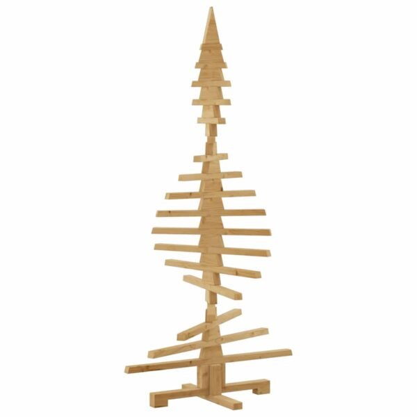 Wooden Christmas Tree with Stand Brown 150 cm Solid pine wood
