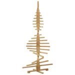 Wooden Christmas Tree with Stand Brown 180 cm Solid pine wood