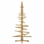 Wooden Christmas Tree with Stand Brown 180 cm Solid pine wood