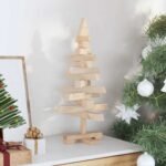 Christmas Trees with Stand Natural 60 cm Solid pine wood