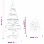 Christmas Trees with Stand Natural 90 cm Solid pine wood