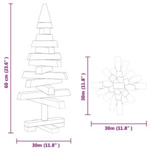 Christmas Trees with Stand Brown 60 cm Solid pine wood
