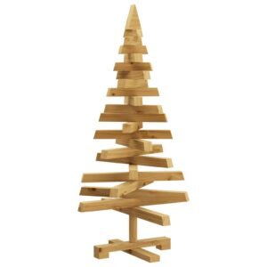 Christmas Trees with Stand Brown 90 cm Solid pine wood