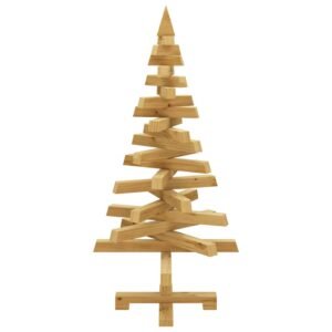 Christmas Trees with Stand Brown 90 cm Solid pine wood