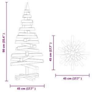 Christmas Trees with Stand Brown 90 cm Solid pine wood