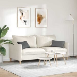 Sofa Pillows 2 pcs Dark Grey 50 x 30 cm Fabric