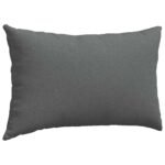Sofa Pillows 2 pcs Dark Grey 50 x 30 cm Fabric