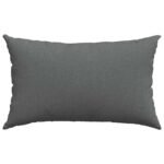Sofa Pillows 2 pcs Dark Grey 50 x 30 cm Fabric