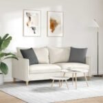 Sofa Pillows 2 pcs Dark Grey 45 x 45 cm Fabric