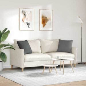 Sofa Pillows 2 pcs Dark Grey 45 x 45 cm Fabric