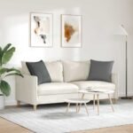 Sofa Pillows 2 pcs Dark Grey 50 x 50 cm Fabric