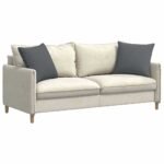Sofa Pillows 2 pcs Dark Grey 50 x 50 cm Fabric
