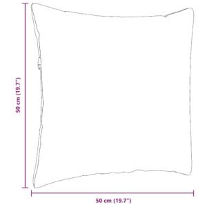 Sofa Pillows 2 pcs Dark Grey 50 x 50 cm Fabric