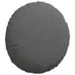 Seat Cushions 2 pcs Dark Grey Ø60 x 21 cm Fabric