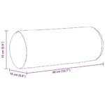 Bolster Pillows 2 pcs Dark Grey Ø 15 x 40 cm Fabric
