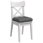 Seat Cushions 4 pcs Dark Grey 45 x 45 x 12 cm Fabric