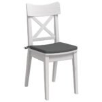 Seat Cushions 4 pcs Dark Grey 40 x 40 x 3 cm Fabric
