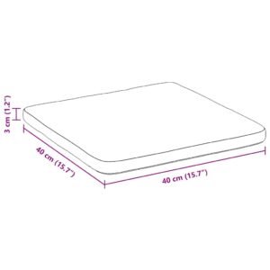 Seat Cushions 4 pcs Dark Grey 40 x 40 x 3 cm Fabric
