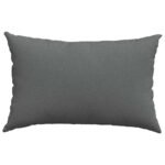 Sofa Pillows 2 pcs Dark Grey 60 x 40 cm Fabric