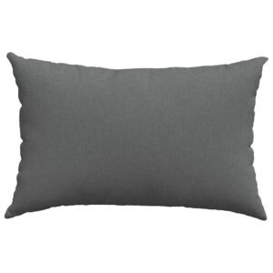 Sofa Pillows 2 pcs Dark Grey 60 x 40 cm Fabric