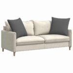 Sofa Pillows 2 pcs Dark Grey 60 x 60 cm Fabric