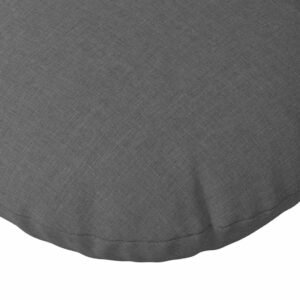 Seat Cushions 2 pcs Dark Grey Ø50 x 19 cm Fabric