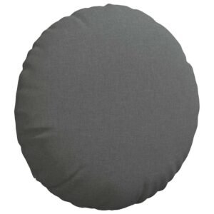 Seat Cushions 2 pcs Dark Grey Ø50 x 19 cm Fabric