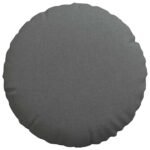 Seat Cushions 2 pcs Dark Grey Ø50 x 19 cm Fabric