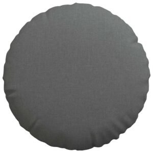 Seat Cushions 2 pcs Dark Grey Ø50 x 19 cm Fabric