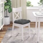 Seat Cushions 4 pcs Dark Grey 40 x 40 x 12 cm Fabric