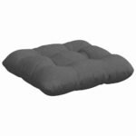 Seat Cushions 4 pcs Dark Grey 40 x 40 x 12 cm Fabric