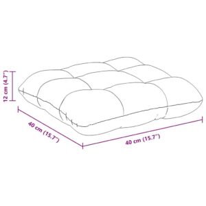 Seat Cushions 4 pcs Dark Grey 40 x 40 x 12 cm Fabric