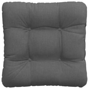 Seat Cushions 4 pcs Dark Grey 40 x 40 x 12 cm Fabric