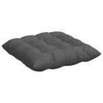 Seat Cushions 4 pcs Dark Grey 40 x 40 x 6 cm Fabric