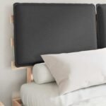 Bed Frame with Upholstered Headboard Dark Grey 150 x 200 cm