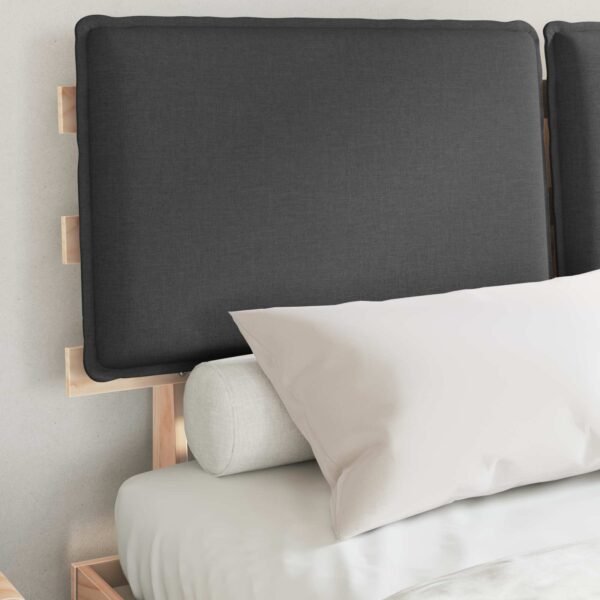 Bed Frame with Upholstered Headboard Dark Grey 150 x 200 cm