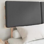 Bed Frame with Upholstered Headboard Dark Grey 150 x 200 cm