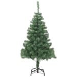 Christmas Tree with 300 LEDs with Stand Green 180 cm PVC
