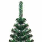 Artificial Pre-lit Christmas Tree Green 150 cm PVC and Metal