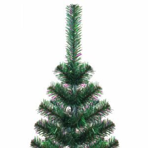 Artificial Pre-lit Christmas Tree Green 150 cm PVC and Metal